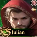 Julian Rise of Castles hero, rank 2 Footmen combo